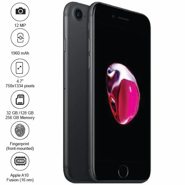 apple phone 7 32gb 128gb 256gb black red white space grey coral | Mobitel